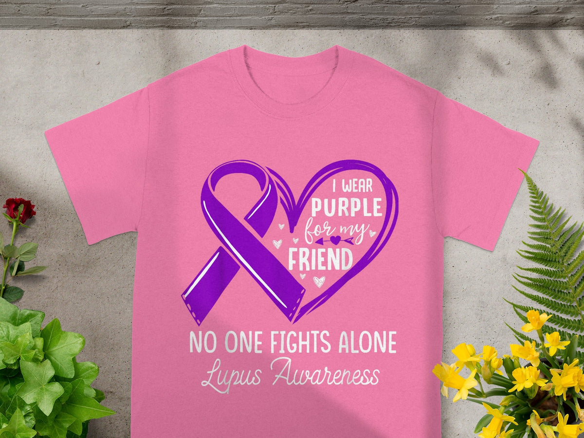 I Wear Purple for My Friend No One Fights Alone T-Shirt