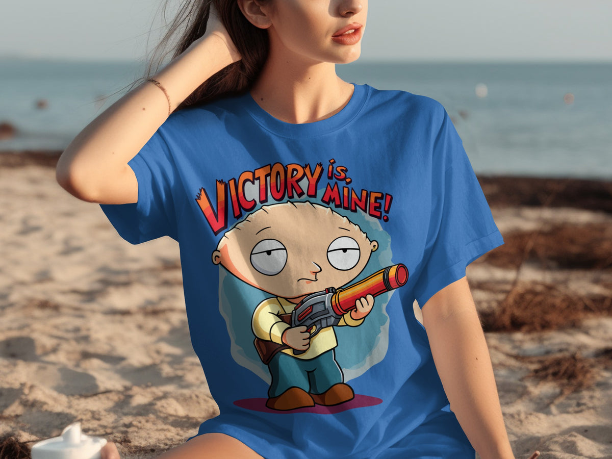 Victory Is Mine Stewie Graphic T-Shirt for Fun Outfit