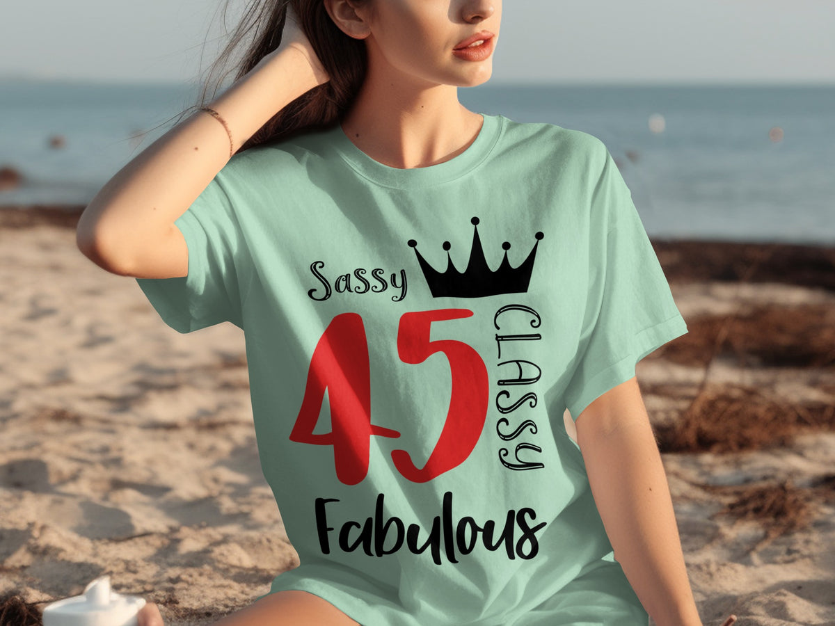 Sassy Classy Fabulous 45 Crown Printed Shirt