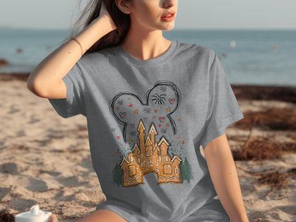 Magical Castle Fireworks Graphic T-Shirt Product