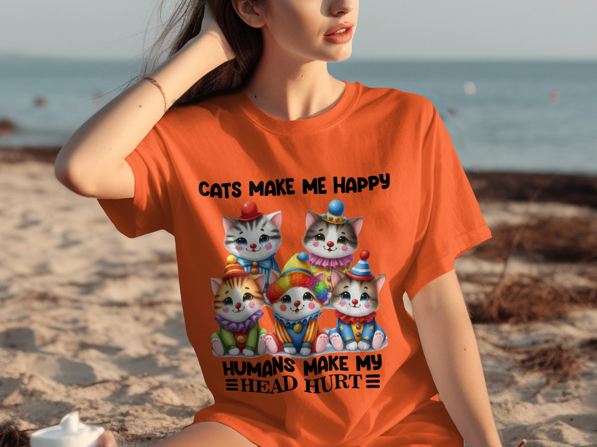 Cats Make Me Happy Humans Make My Head Hurt Shirt