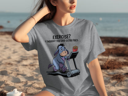 Exercise I Thought You Said Extra Fries Graphic T-shirt
