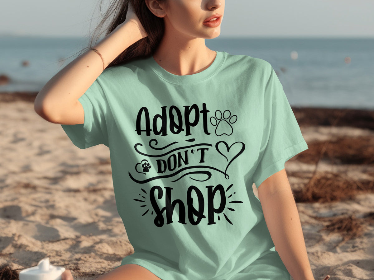 Adopt Don't Shop Graphic T-Shirt for Animal Lovers