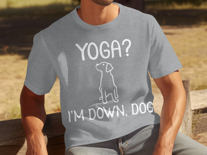 Yoga I'm Down Dog Graphic Tee for Yoga Enthusiasts
