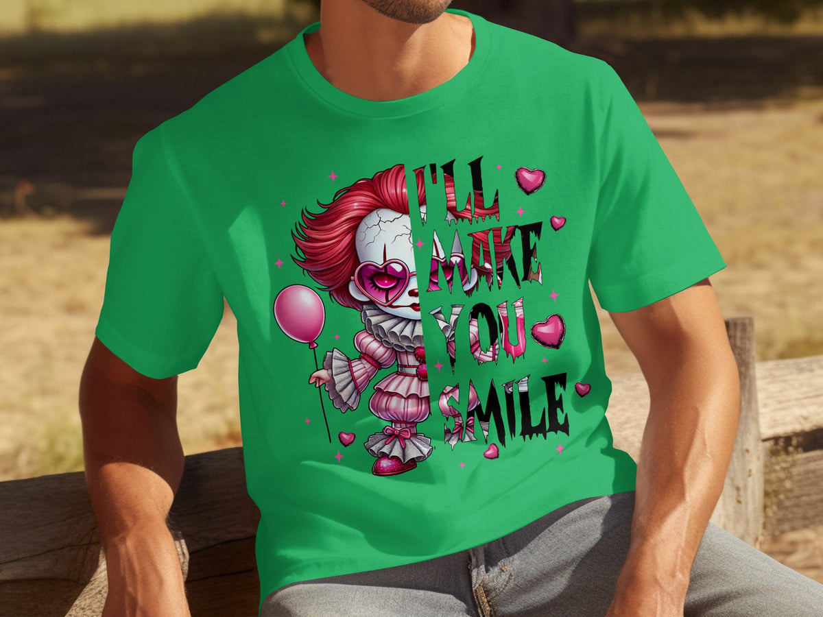 I'll Make You Smile Creepy Clown T-Shirt