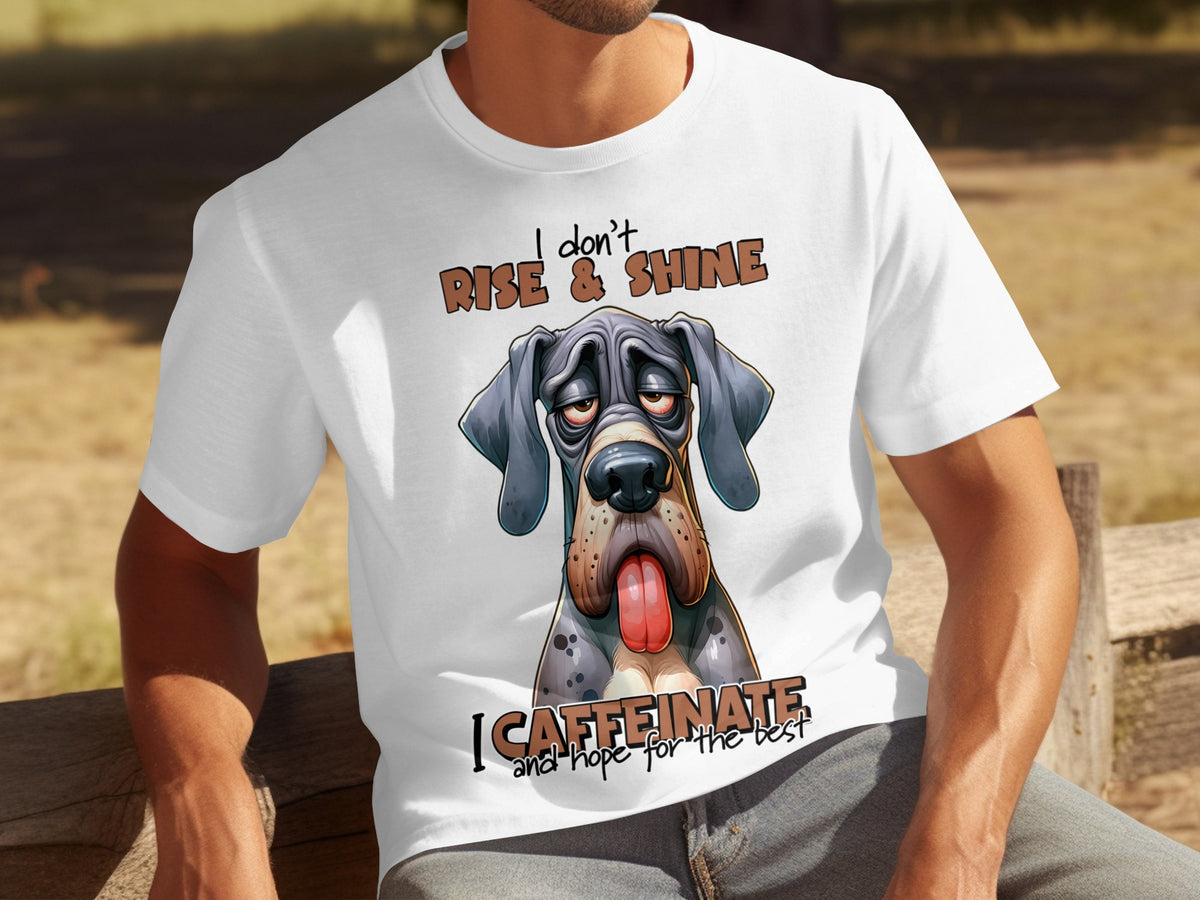 I Don't Rise and Shine I Caffeinate T-Shirt