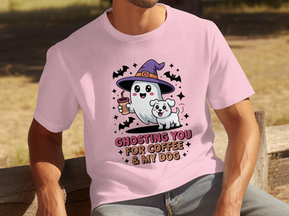 Ghosting You for Coffee and My Dog Halloween Shirt