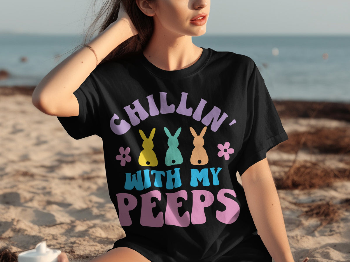 Chillin' With My Peeps Graphic Tee Fun Summer Shirt