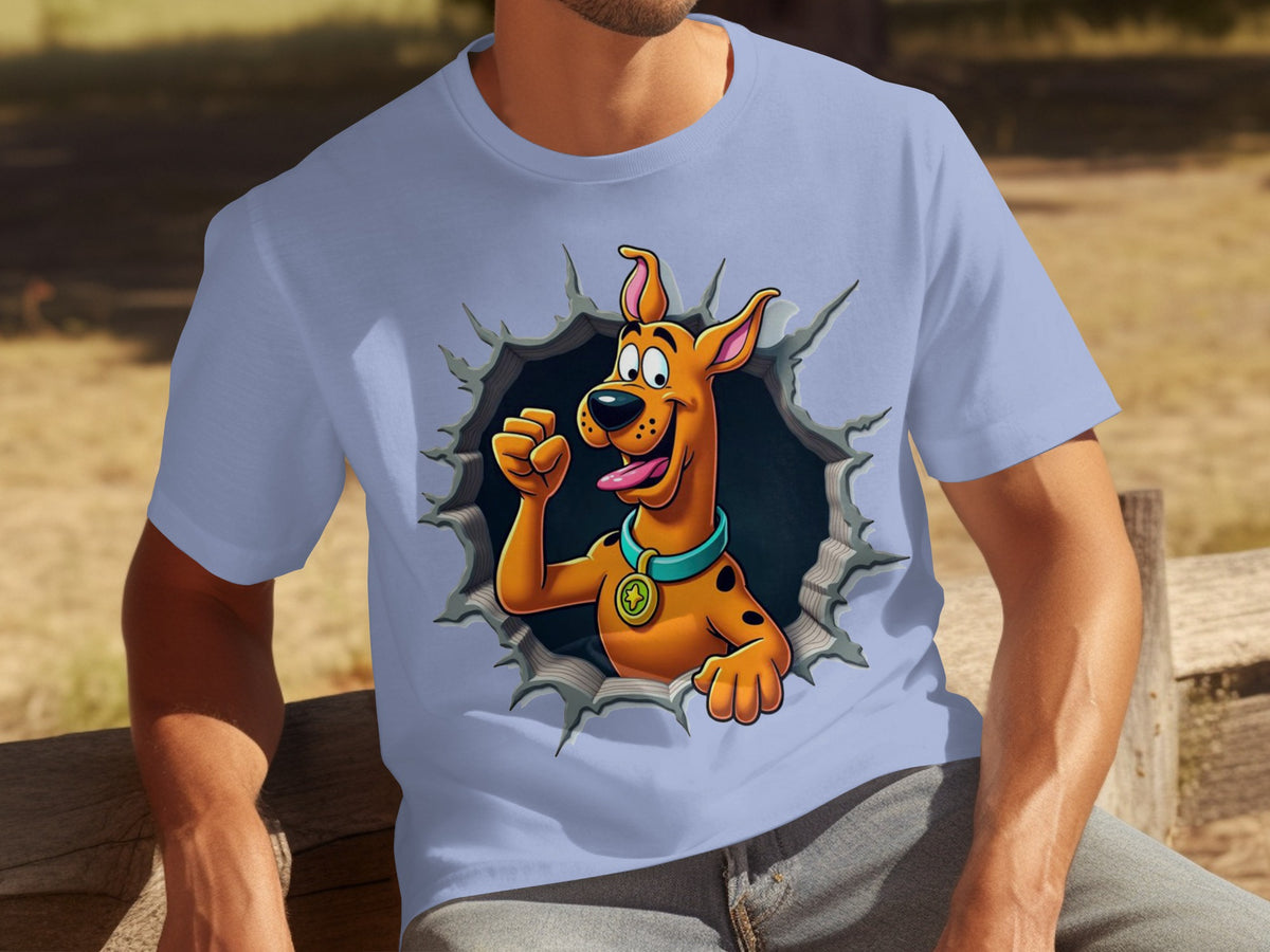 Fun Cartoon Dog Graphic Short Sleeve T-Shirt
