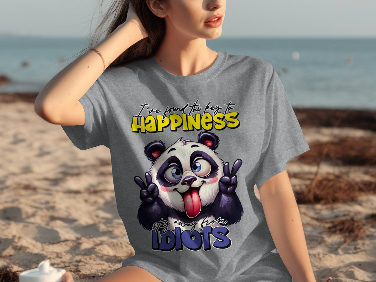 I've Found the Key to Happiness Panda T-Shirt