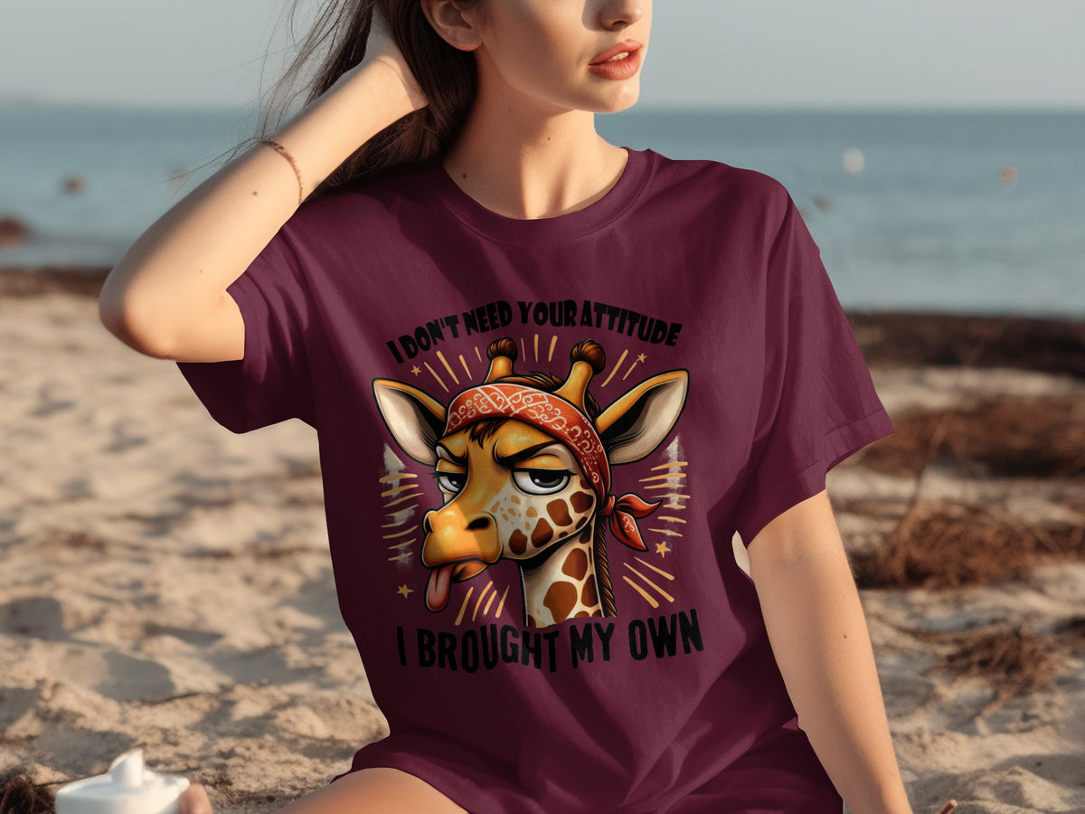 Don't Need Your Attitude Giraffe Graphic T-Shirt