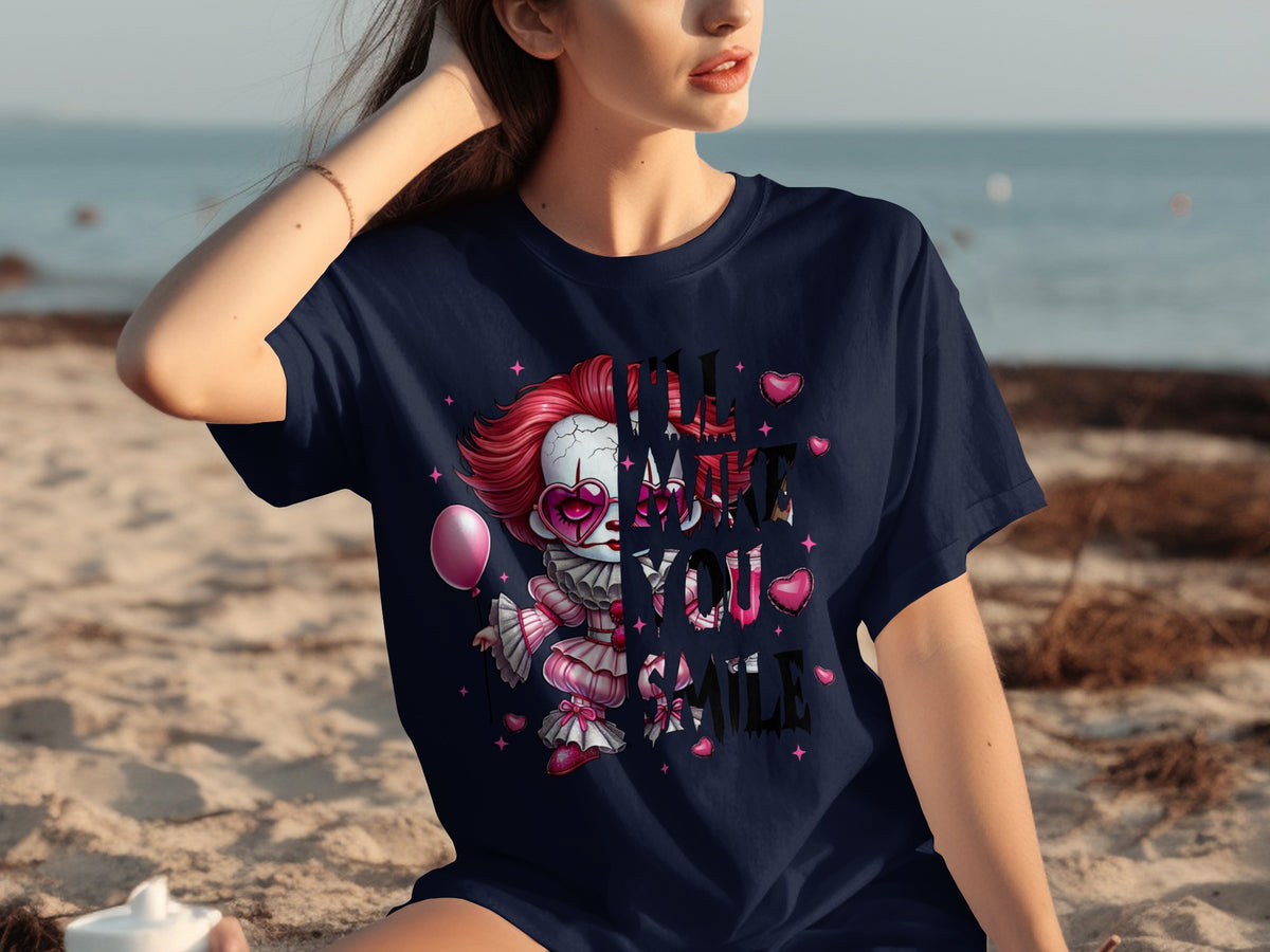 I'll Make You Smile Creepy Clown T-shirt
