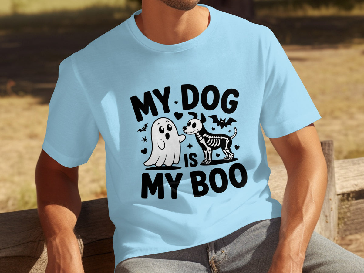 My Dog Is My Boo Cute Halloween Ghost Skeleton Shirt