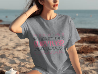 Survivor Graphic Design on Comfort Fit Casual Tee