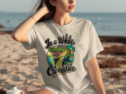 In a While Crocodile Graphic Beach T-Shirt