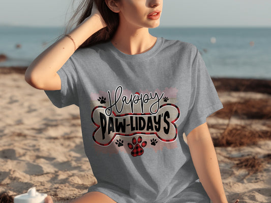 Happy Paw-liday's Pet Celebration T-Shirt