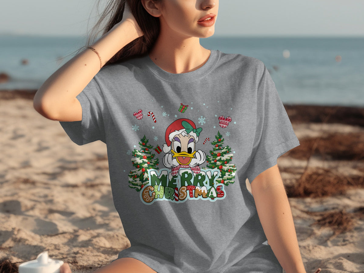 Merry Christmas Cartoon Character Graphic Tee