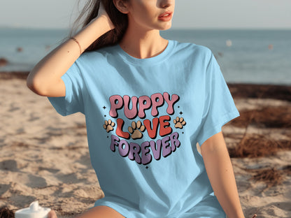 Puppy Love Forever Graphic Tee for Dog Lovers