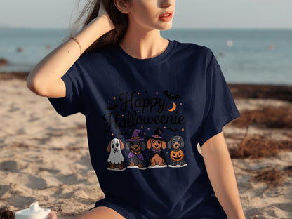 Happy Halloweenie Cute Dog Halloween Shirt