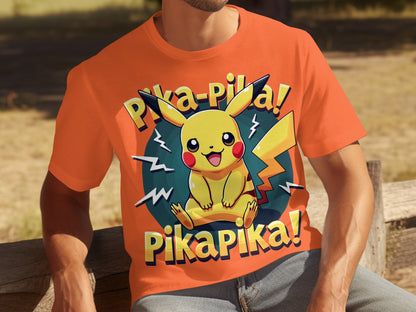Pikachu Pika Pika Graphic Tee Perfect for Summer