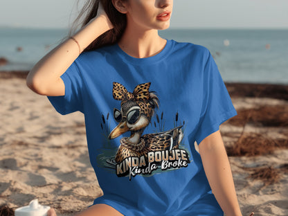 Kinda Boujee Kinda Broke Duck Graphic T-Shirt