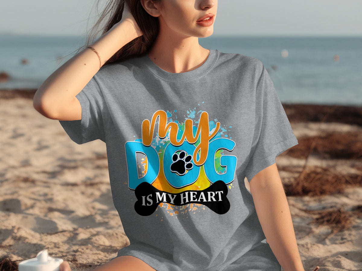 My Dog Is My Heart Cute Pet Lover Shirt Product