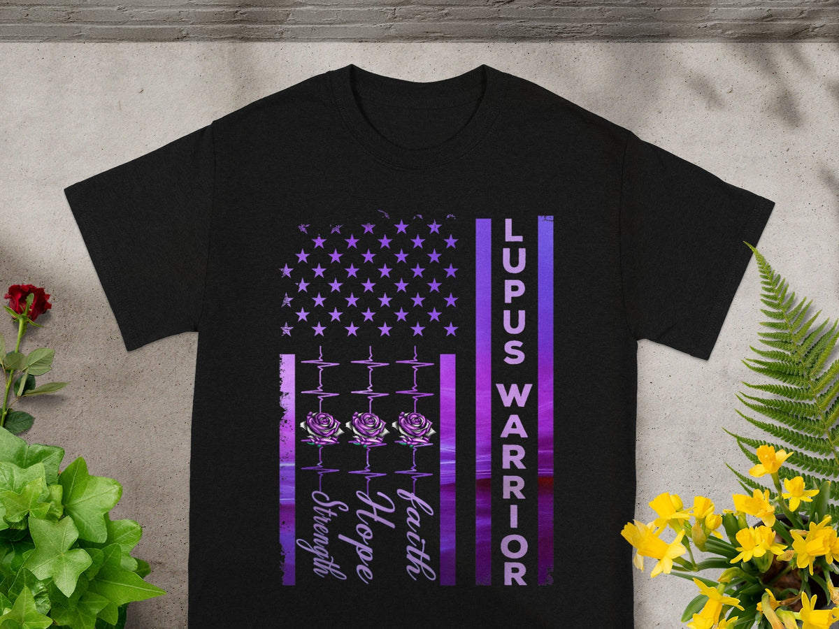 Lupus Warrior Faith Hope Strength USA Flag Shirt