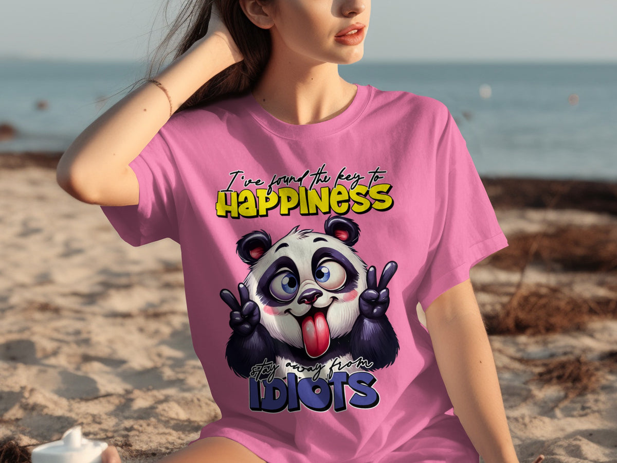 I've Found The Key To Happiness Panda T-shirt