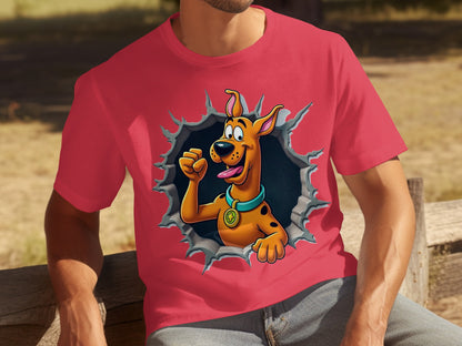 Scooby-Doo Character Graphic Print Pink T-shirt