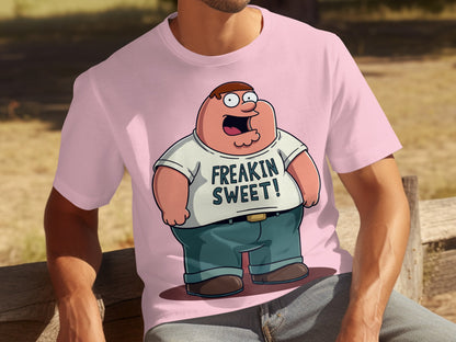 Freakin Sweet Cartoon Character Graphic T-Shirt