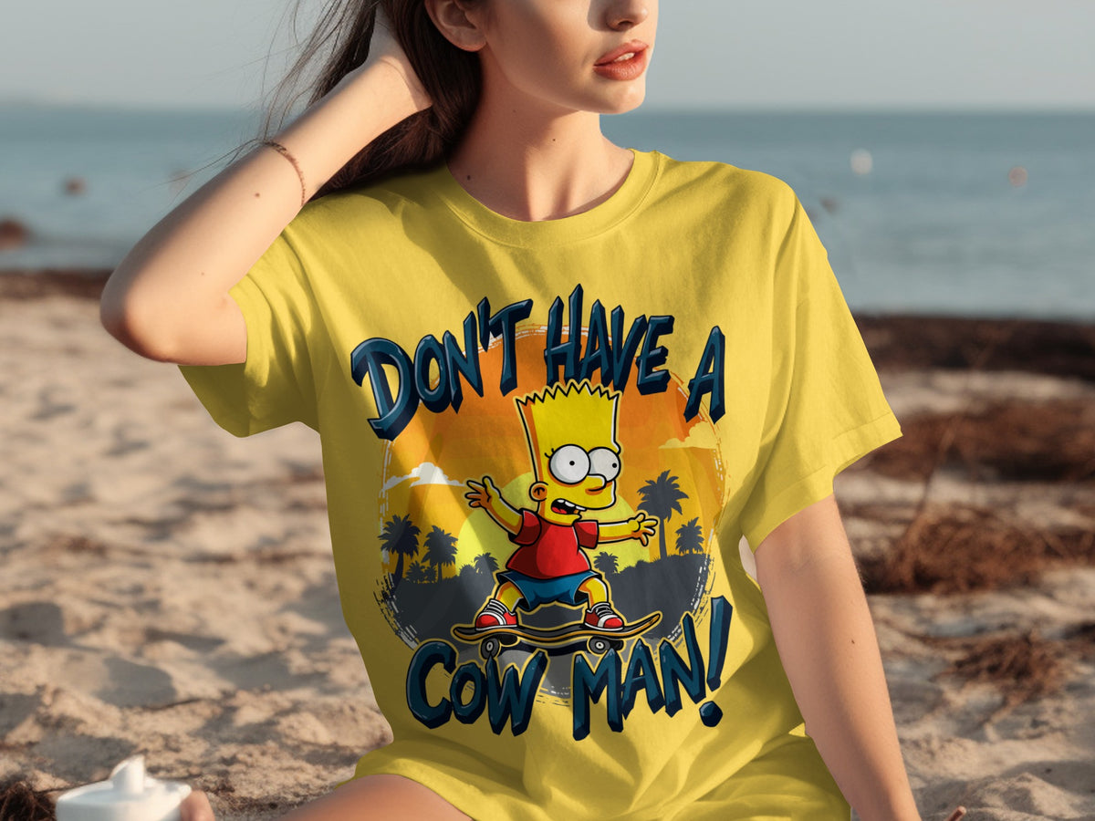 Don't Have A Cow Man Bart Simpson Graphic Tee