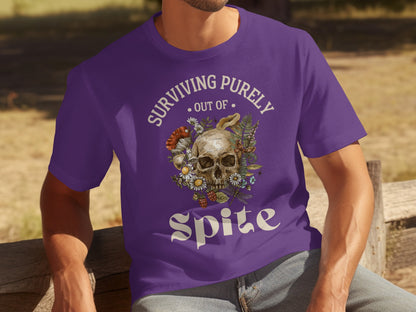 Surviving Purely Out of Spite Skull T-Shirt