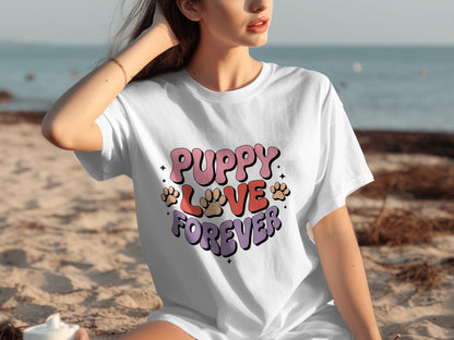 Puppy Love Forever Graphic Tee for Dog Lovers Shirt
