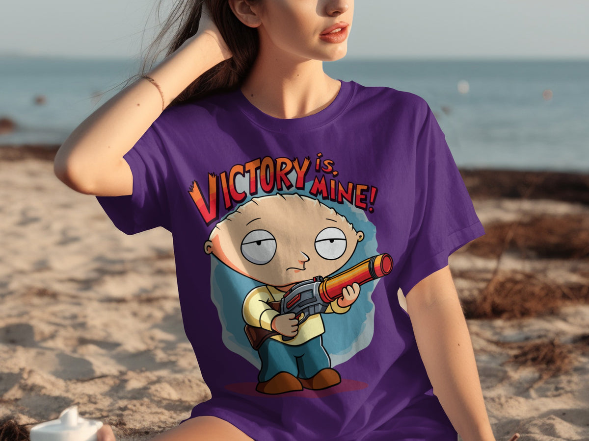 Victory is Mine Graphic Tee Fun Character Shirt