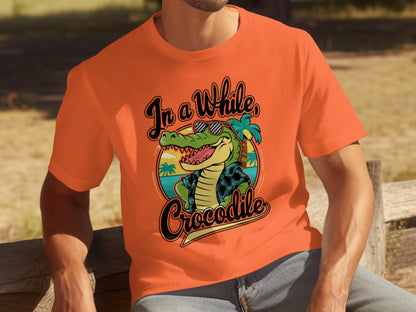 In a While Crocodile Graphic Tee for Summer Fun