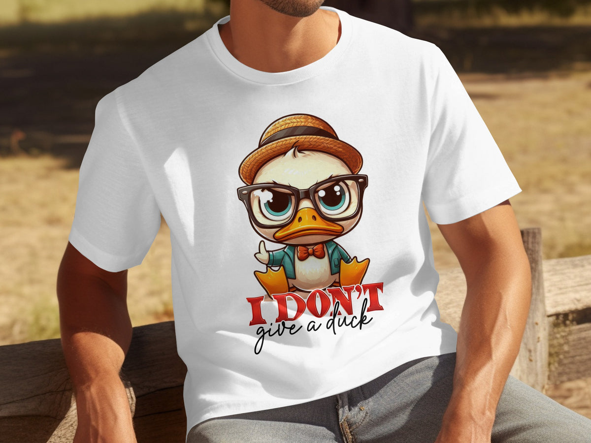 I Don't Give a Duck Funny Cartoon Duck Design Shirt