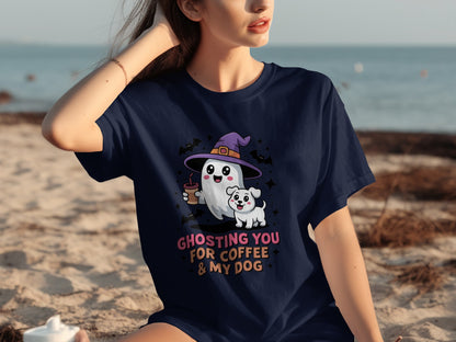 Ghosting You For Coffee and My Dog Halloween Shirt
