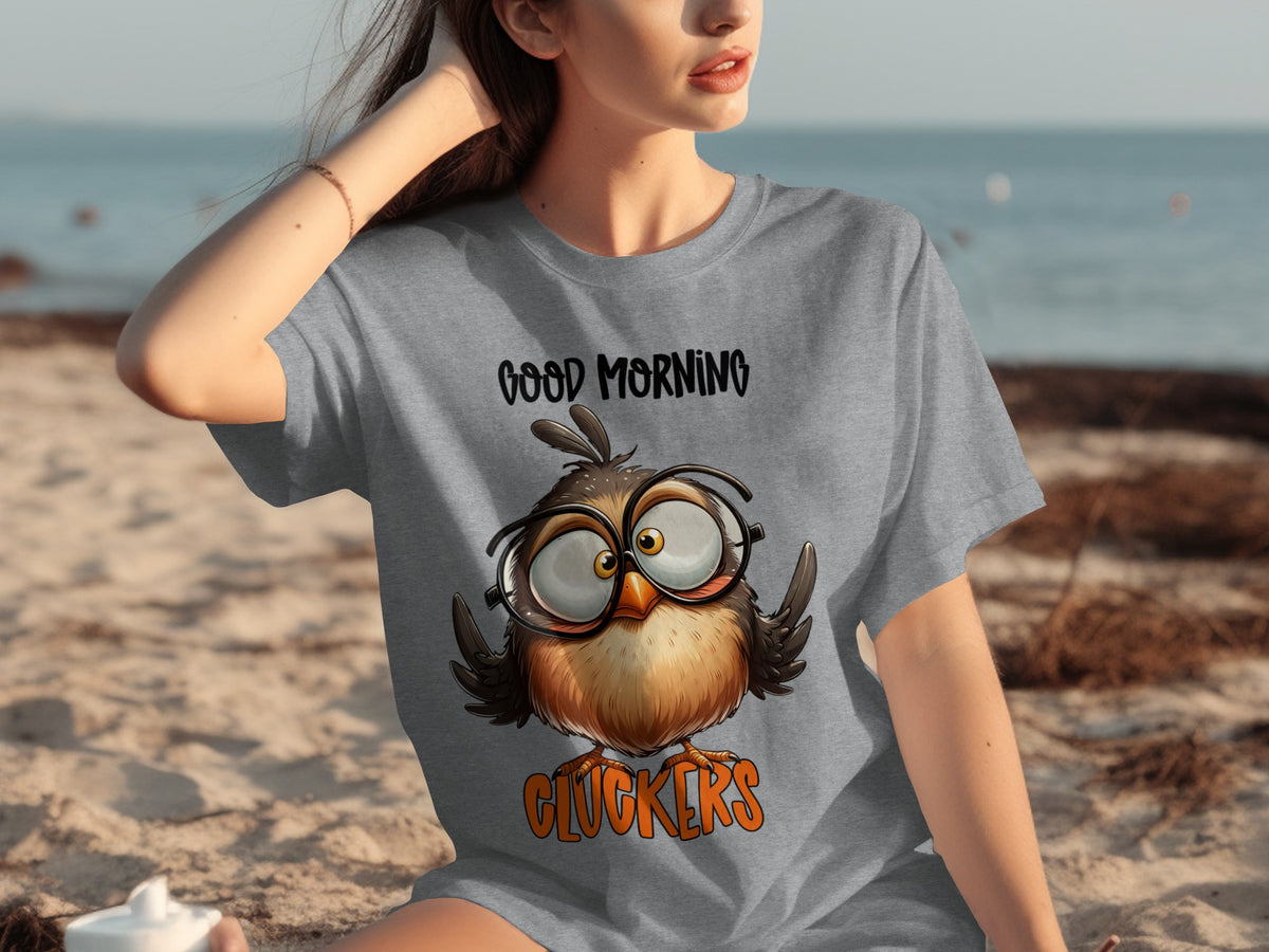 Good Morning Cluckers Funny Owl Shirt