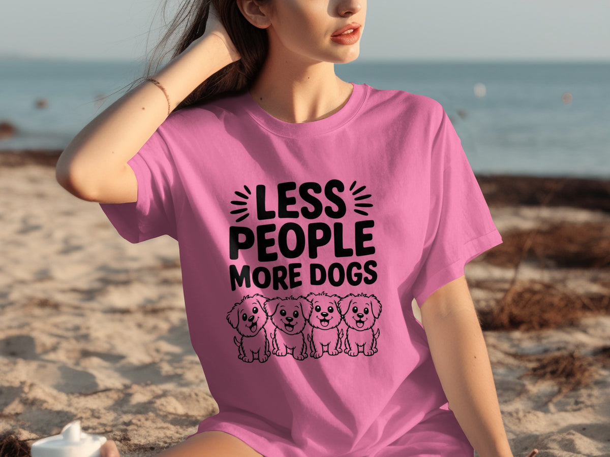 Less People More Dogs Cute Puppies T-Shirt