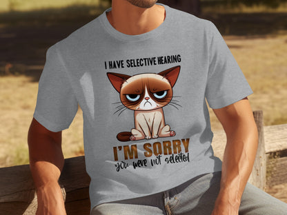 Grumpy Cat I Have Selective Hearing Funny T-Shirt