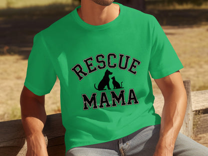 Rescue Mama T-Shirt for Pet Lovers Casual Wear
