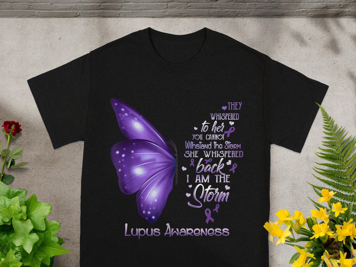 Lupus Awareness Butterfly Graphic Shirt