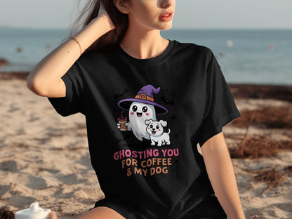Ghosting You for Coffee and My Dog Halloween Tee