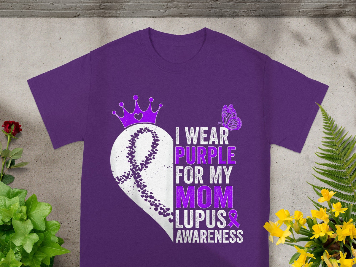 I Wear Purple For My Mom Lupus Awareness T-Shirt