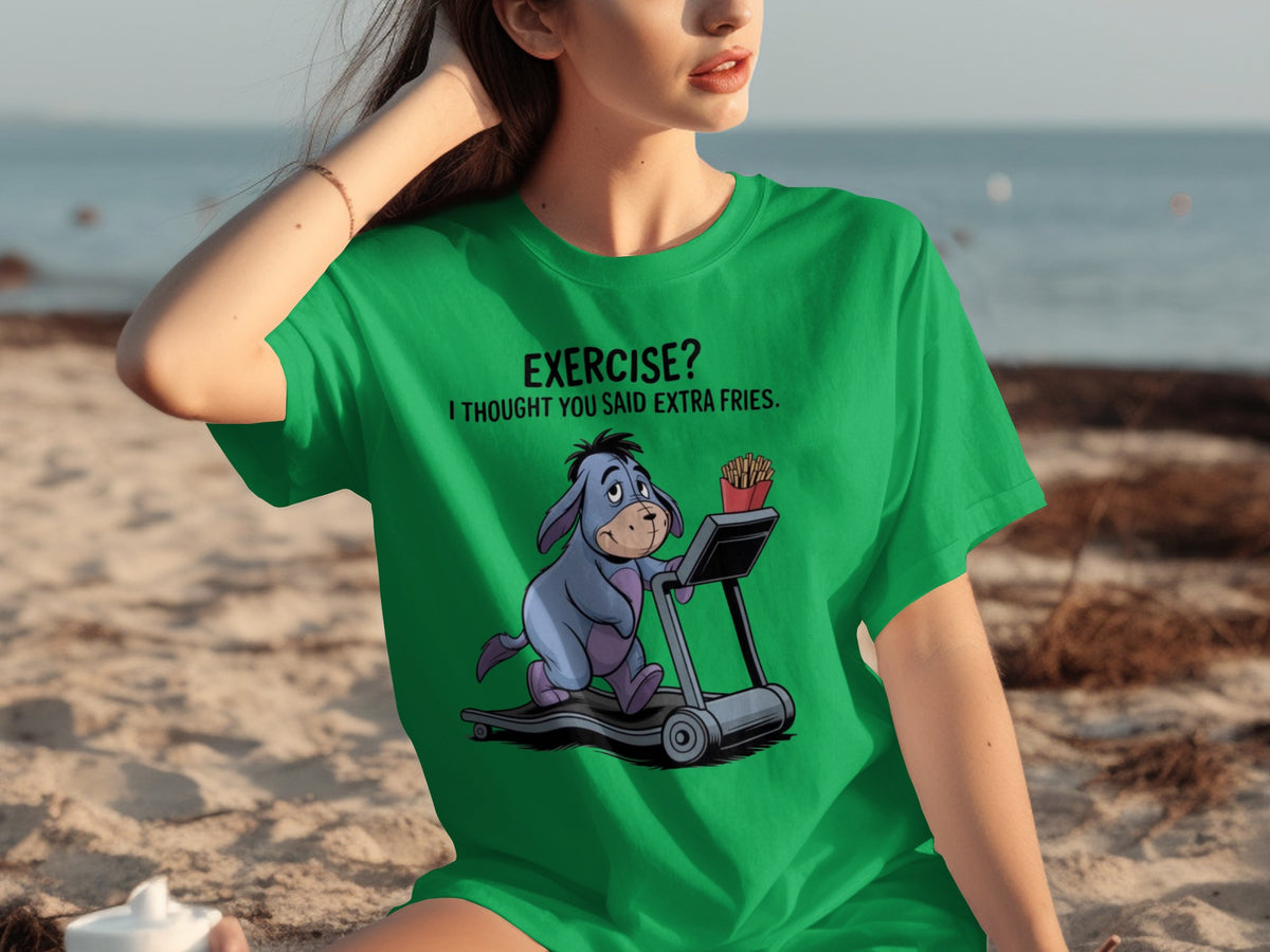 Exercise Thought You Said Extra Fries Funny T-shirt