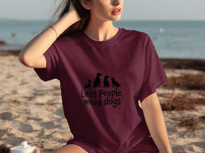 Less People More Dogs Shirt Funny Dog Lover T-Shirt