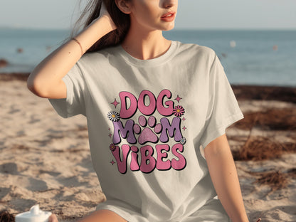 Dog Mom Vibes Graphic Tee for Pet Lovers T-shirt
