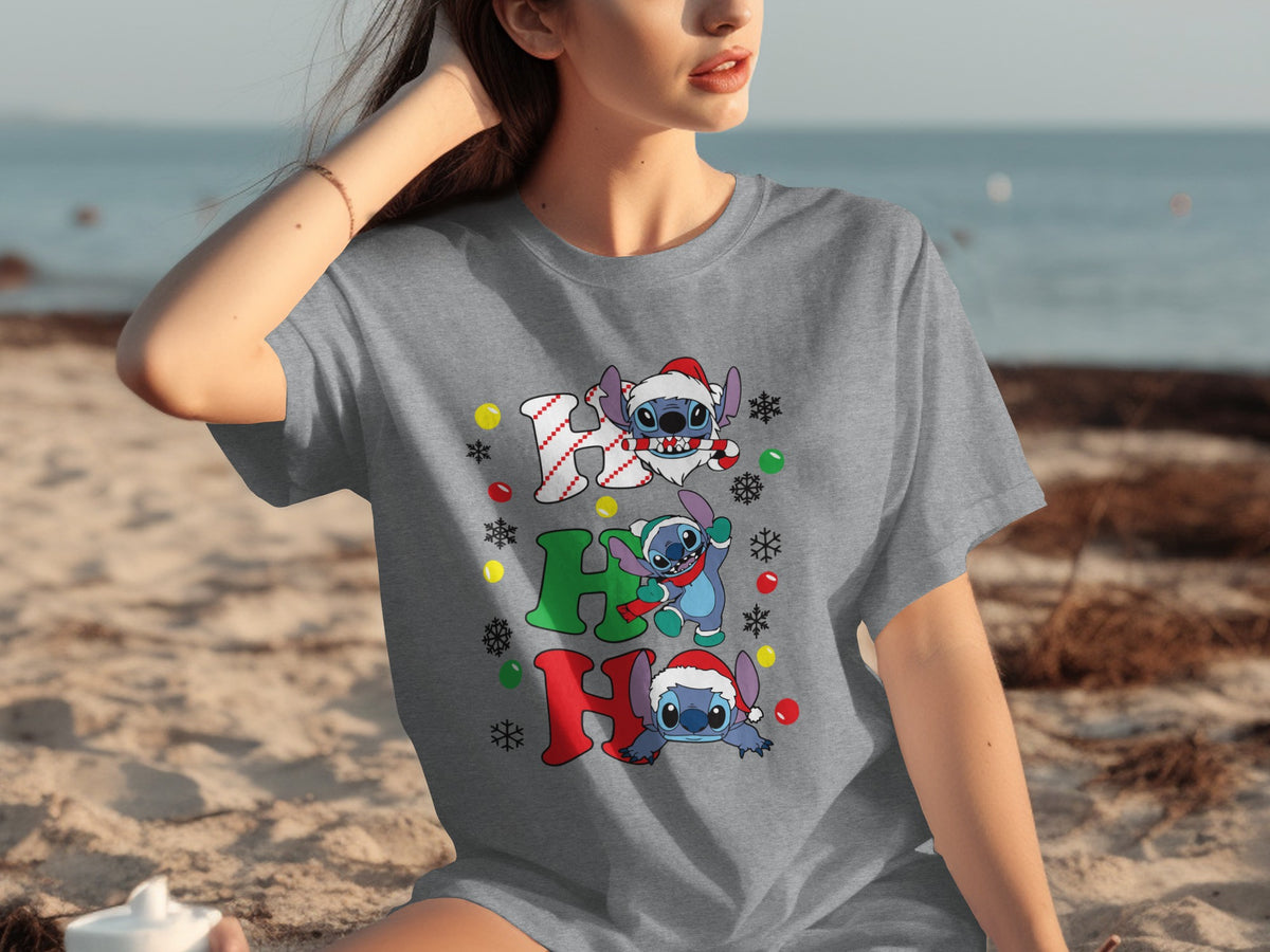 Stitch Ho Ho Ho Christmas Graphic T-Shirt