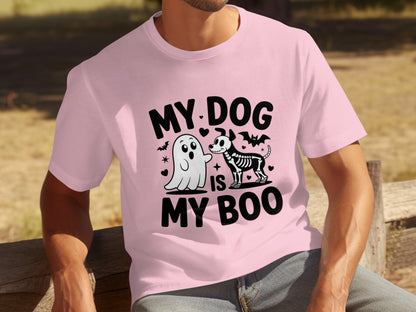 My Dog Is My Boo Halloween Skeleton Dog T-shirt