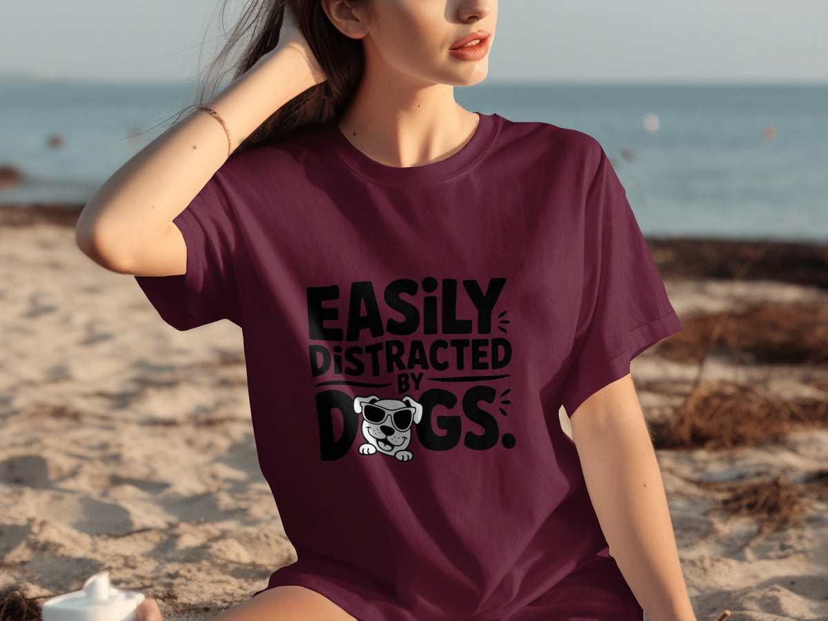 Easily Distracted by Dogs Graphic T-shirt